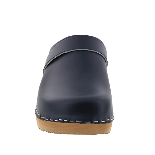 Image of Bjork Maja Wood Open Back Leather Clogs