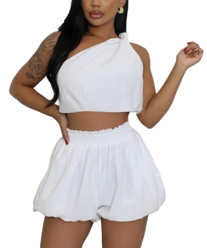 knowfashionstyle Womens 2 Piece Outfits Summer Short Sets Matching Off