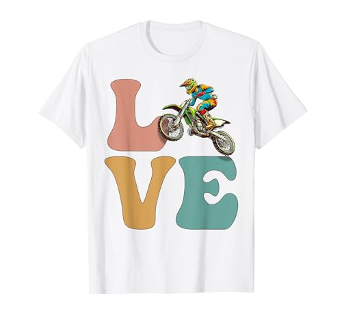 Motocross Dirt Bike Racing LOVE Camiseta