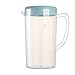 Hemoton - Jarra de agua con tapa (2200 ml, para frigorífico, jarra de plástico con escala para zumo frío, té, zumo, leche, café, rosa), plástico, azul, 24 × 19 cm