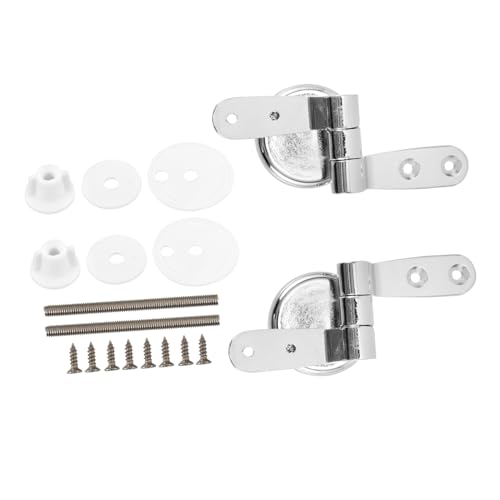 Abaodam ソフトク機能付き亜合製トイレ便座ヒンジ 蓋固定用ネジ付 耐久性抜群 ほとんどの便座対応 簡単取付 交換用浴室部品