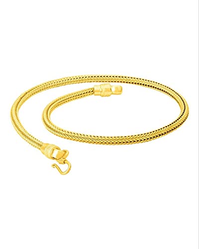 Gold Stainless Steel Flat Curb Neck Chain for Men