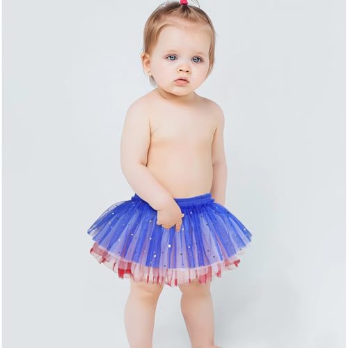 Baby Girls Soft Fluffy Tutu Skirt with Diaper Cover, Tulle Dress Skirt 3 Layers Soft for Newborn,Toddler - Thumbnail 6