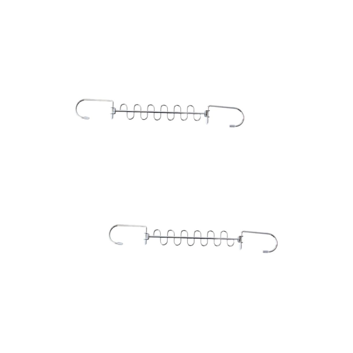 Unomor 2pcs Space Saver Hangers Metal Hangers for Closet Space Saving for Clothes Wardrobe Organizer Clothes Saver Easy to Use