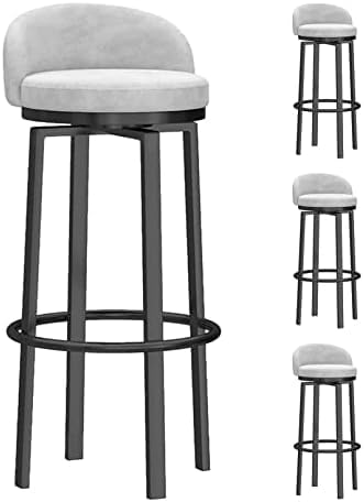 jianghinice Swivel Bar Stools Set of 4, Counter Height Velvet