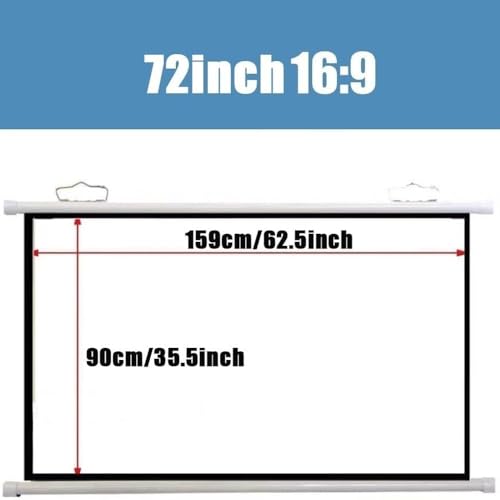 Pantalla de proyector manual 72 pulgadas 16:9 portátil miniatura 7