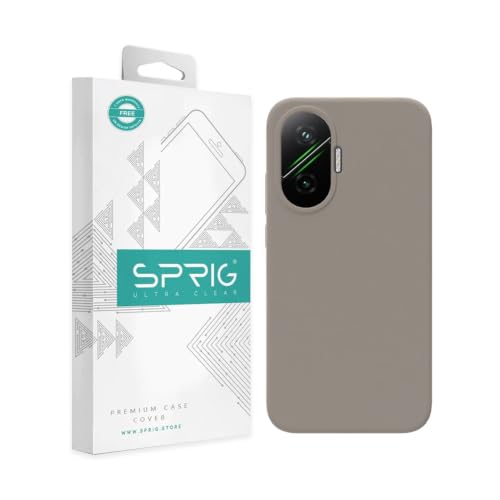 Image of SPRIG Compatible with Poco F7 Premium SilkTone (Liquid Silicone) Back Cover Drop Tested Shock Proof Mobile Case for Men, Women, Boys and Girls with Camera Protection (Light Brown)