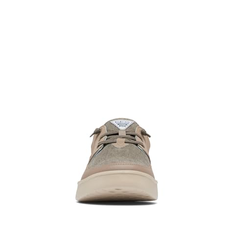 Columbia Sapato náutico masculino Boatside Relaxado PFG, Areia molhada/azul esmagado, 14