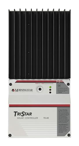 Morningstar Tristar 45A PWM Solar Charge Controller (TS-45) - Solar Panel Regulator for 12/24/36/48V LA/Li Batteries, Load/Diversion Control, Data/Comms, FCC Comp. 5 Year WTY - Designed in The USA