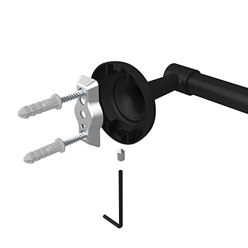 Bathroom Hardware Set Black 6-Piece, Double Towel Bar Toilet Paper Holder Wall Mount Towel Ring 2 Robe Towel Hooks For Bathroom Stainless Steel Bath Accessories Kit #TOP6