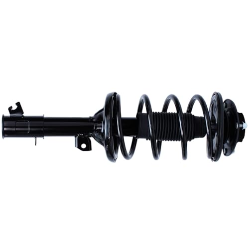 Image of Detroit Axle - Front Struts Tie Rods for Hyundai 2001-2006 Santa Fe, 2 Struts with Coil Spring Assembly 2 Outer Tie Rods 2002 2003 2004 2005 Replacement Suspension
