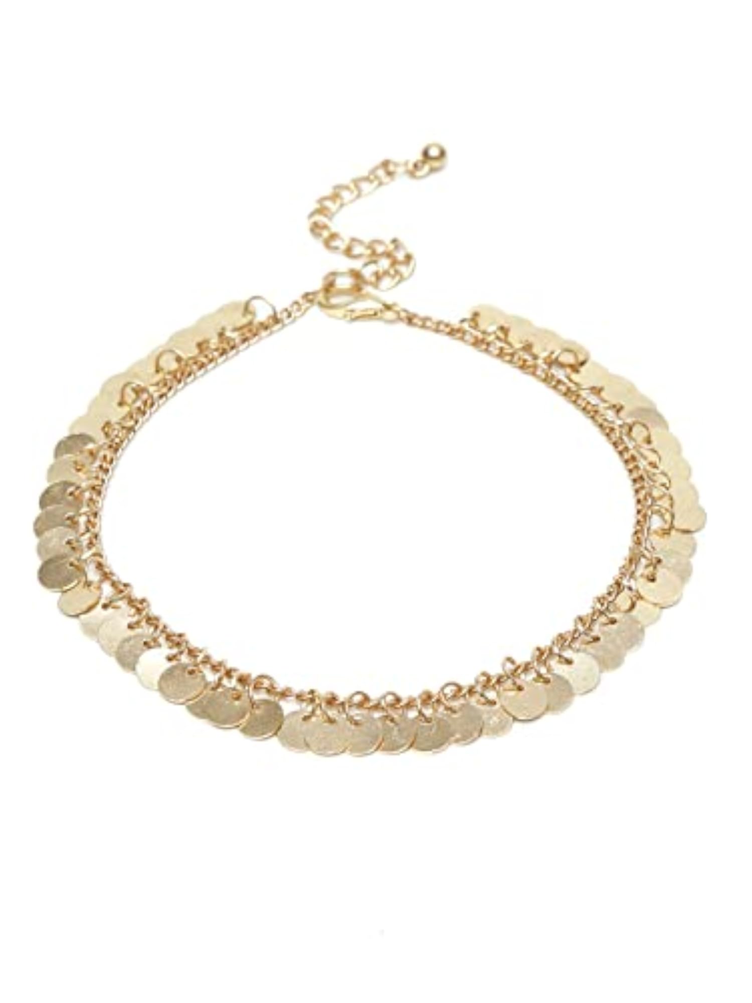 Alphabet Coin Charm Chain Anklet Set for Women