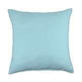 Simple Chic Solid Color Aqua Turquoise Teal Robin's Egg Blue Throw Pillow