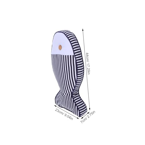 Coussin confortable pour bureau et maison lin coton bleu rayé