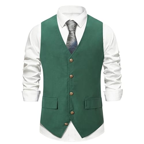 Men's Slim Fit Dress Vest – Casual Sleeveless Suit Waistcoat For Formal Business4