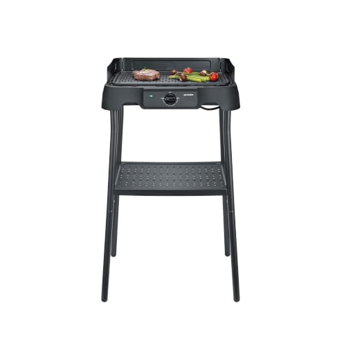 Severin Barbecue Elettrico con Supporto, Rivestimento in Ceramica, 2000 W