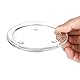 SENENQU 16 Stück Klare Untersetzer Glas für Kerzen - Kerzenuntersetzer Glas Rund - Kerzenhalter Stumpenkerzen Ideal für Spa-Dekorationen, Hochzeiten, Partys, Heimdekoration