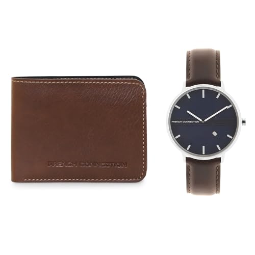 French Connection Brown Watch and Brown Wallet Giftset for Men-FCM0001A-W (B0DC14QZZK) Amazon Price History, Amazon Price Tracker