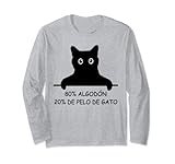 80% cotone 20% peli di gatto - frasi - gatti maglia a manica