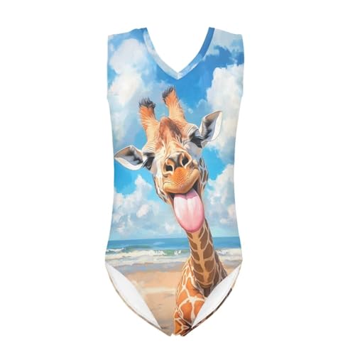 Image of Xpyiqun Bathing Suits for Girls 3-14 Kids Summer One Piece Swimwear Beach Sport Sleeveless Swimsuits Athletic