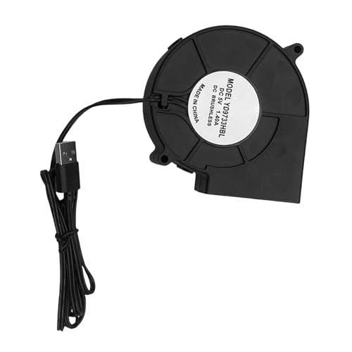 Hrtyvhin Ventilador USB de 5 V de bajo consumo para barbacoa y refrigeración por impresora 3D, rodamiento de bolas de 3600 rpm, eficiente división del calor