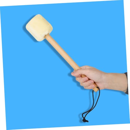 Baquetas para bombo UPKOCH, 2 piezas, con cabeza de felpa y mango de madera, agarre cómodo, para práctica de percusión y instrumentos musicales miniatura 5