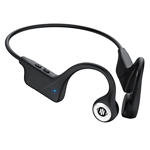 Marlall Bone Conduction Headphone, Bluetoth Open-Ear/Air Bone Earphones/Earbuds With Mic, Wireless Sport Headphone For Workout, Running, Cycling, Hiking, Gym, Climbing, Driving (Black) #TOP29