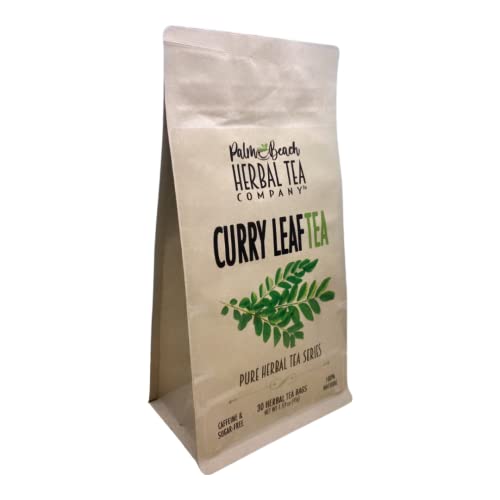 Curry Leaf Tea - Pure Herbal Tea Series by Palm Beach Herbal Tea Company (30 Tea Bags) 100% Natural