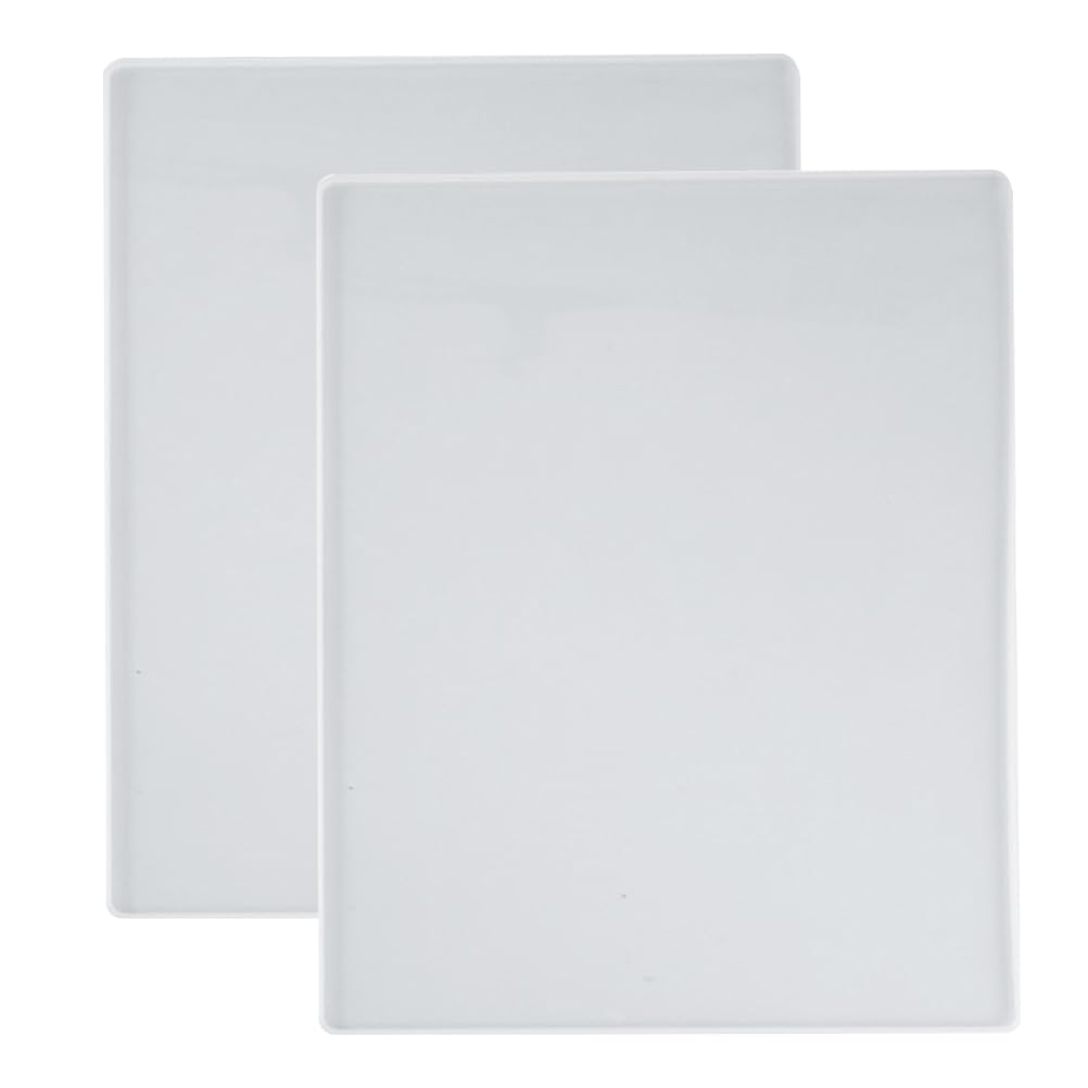 NUOBESTY 2Pcs Silicone Epoxy Resin Table Mat Mold for DIY Placemat and Writing Board Reusable Anti-Wear Casting Mold for Home and Family Crafts
