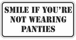 3pcs Smile If You're Not Wearing Panties Funny Hard Hat/Helmet Stickers