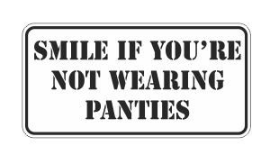 3pcs Smile If You're Not Wearing Panties Funny Hard Hat/Helmet Stickers