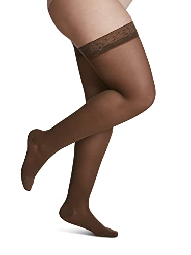 Image of SIGVARIS Women's Style Sheer 780 Closed Toe Thigh-Highs w /Grip Top 20-30mmHg