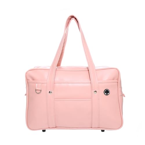 Sac à main japonais 14,5 pouces rose en cuir PU style Lolita JK