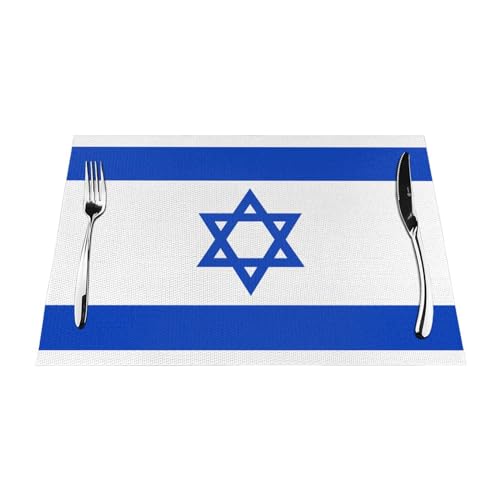 Set de table rectangulaire imprimé Israël pour l'hôtellerie