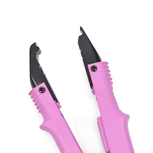 Hair Extensions Tool Kits With Fusion Heat Iron Connector Wand Us Plug 50 Pcs Single Hole Heat Shield Guards 10 Pcs Hair Clips 50G Keratin Beads (Pink A Head) #TOP2