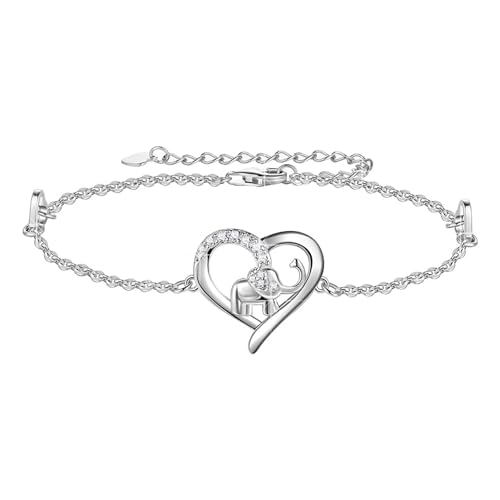 Opal Bracelet Anklet 925 Sterling Silver Adjustable Opal Turquoise Moonstone Bracelets for Women Opal Heart Bracelet Jewelry Gift for Birthday Christmas