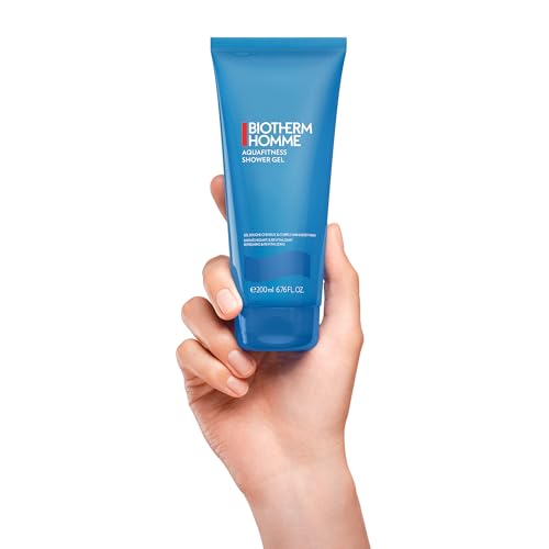 Biotherm Homme, Aqua Fitness Gel de Ducha para Hombre, Espuma Refrescante y Revitalizante para Cuerpo y Cabello, Enriquecido con Life Plankton, Para Todo Tipo de Pieles, 200 ml