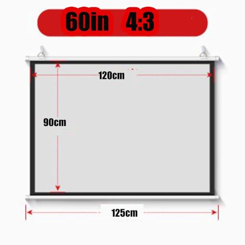Pantalla manual para proyector 60" 16:9 para cine en casa miniatura 7