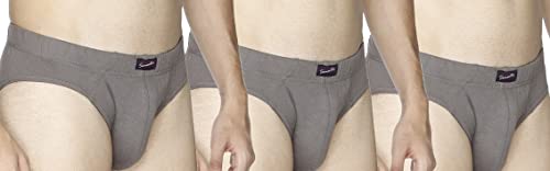 Image of Semantic Men's Solid Cotton Brief Underwear - Pack of 3