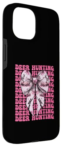 Deer Hunter Dekoband für Mädchen, Kokettenschleife, Rosa Hülle für iPhone 15