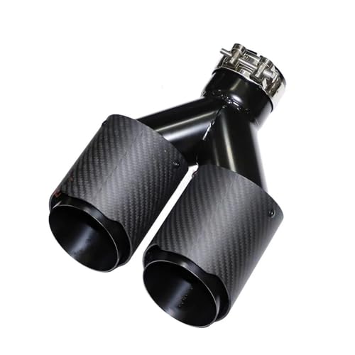 Tuyau D'échappement Double Sortie En Inox Et Carbone Mat