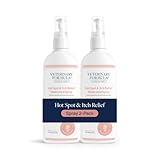 Veterinary Formula Clinical Care Hot Spot & Itch Relief Medicated Spray, 8oz – Easy to Use Spray for Dogs & Cats – Helps Alleviate Sensitive Skin, Scratching, and Licking of Coat (2 Pack)
