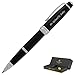 Dayspring Pens Personalized Cross Bailey Rollerball Pen | Custom Engraved Luxury Cross Pens for Men, Women, Professionals & Executives with Gift Box | Smooth Black Ink | Black Lacquer with Chrome Trim