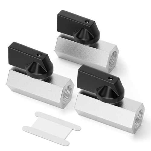 Image of GASHER 3PCS 1 /4 inchFNPT Nickel Plated Brass Mini Ball Valve