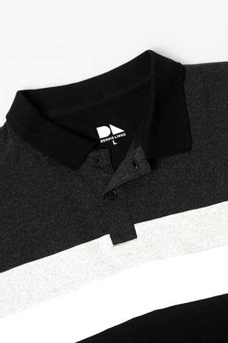 Image of Dennis Lingo - Men's Cotton Color-Blocked Slim Fit Polo T-Shirt