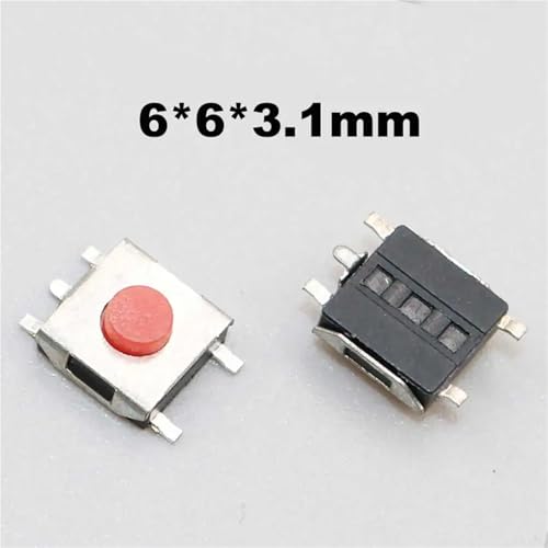 Microinterruptor SMD de 4x4x0.8 mm con contactos de alta precisión 4