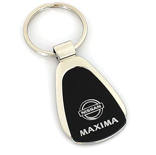 Nissan Maxima Laser Etched Black Teardrop Keychain
