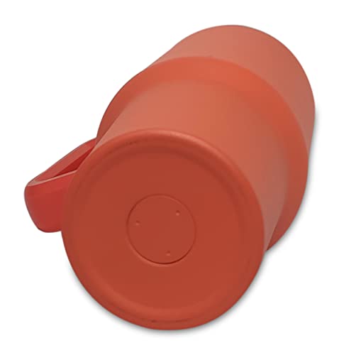 Lithos On-The-Go 40 Oz Insulated Tumbler - Hot/Cold Beverages - Stainless Steel - Handle, Straw - Office & Outdoor - Orange #TOP2