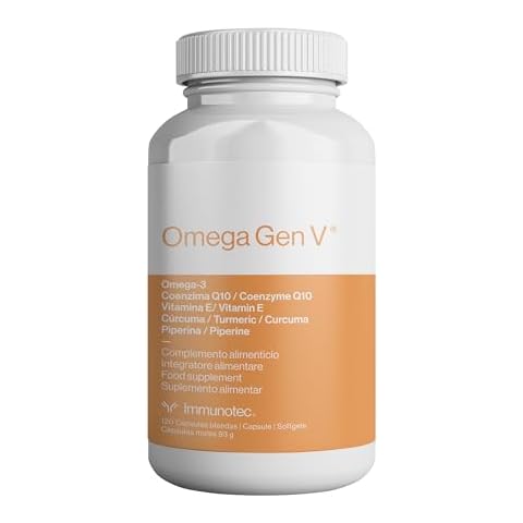 Omega Gen V® 5-in-1 Formula – Omega-3 Fish Oil (1,800mg) w/EPA & DHA + CoQ10, Turmeric, Piperine & Vitamin E | Fast Absorbing + Promotes Heart, Brain, Eye & Immune Health | 120 Soft Gels Cover