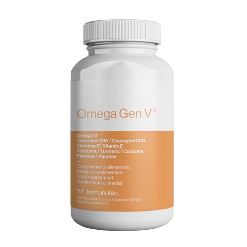 Omega Gen V® 5-in-1 Formula – Omega-3 Fish Oil (1,800mg) w/EPA & DHA + CoQ10, Turmeric, Piperine & Vitamin E | Fast Absorbing + Promotes Heart, Brain, Eye & Immune Health | 120 Soft Gels